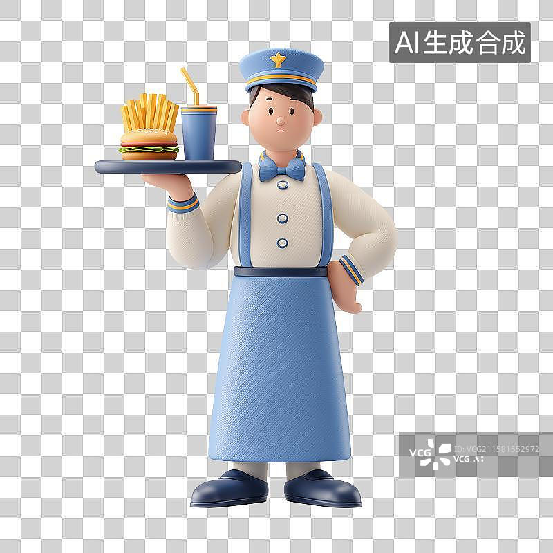 【AI数字艺术】餐厅服务员图片素材