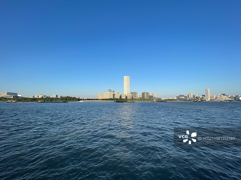 上海前滩滨江、上海世博后滩耀华滨江，同框图片素材