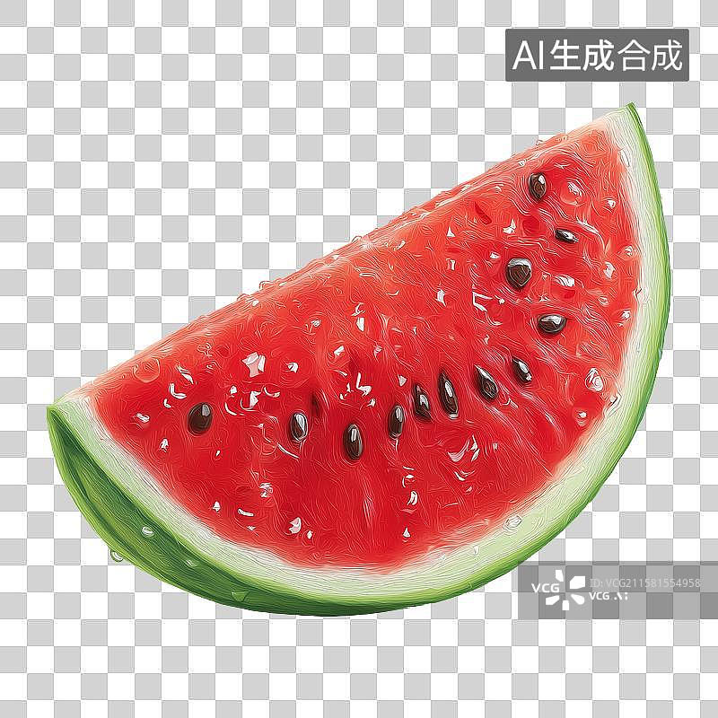 【AI数字艺术】切片西瓜图标图片素材