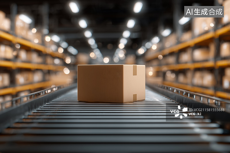 【AI数字艺术】自动化分拣的快递图片素材