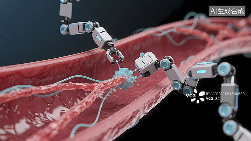 【AI数字艺术】血液纳米机器人​图片素材
