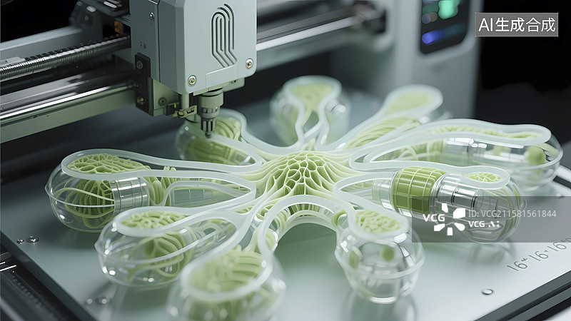 【AI数字艺术】有机机器人生物打印​图片素材