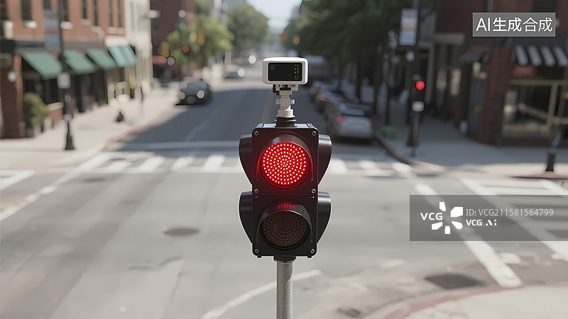 【AI数字艺术】激光雷达智能红绿灯​图片素材