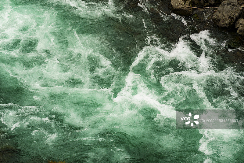 埃尔瓦河，美国，翻滚的河水，激流，埃尔瓦河，波特安吉尔斯。图片素材