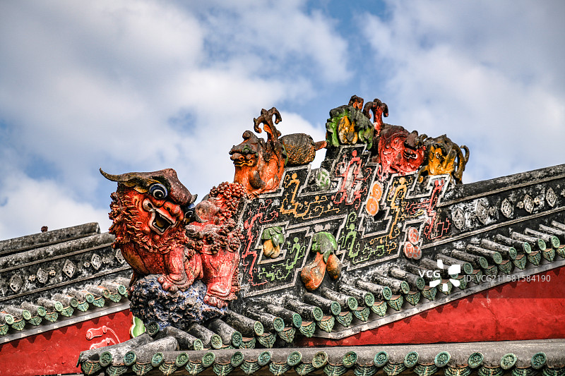 广州陈家祠堂之灰塑之美图片素材