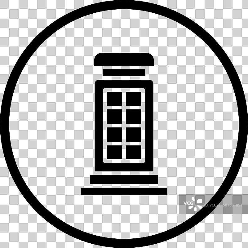 电话亭图标设计图片素材