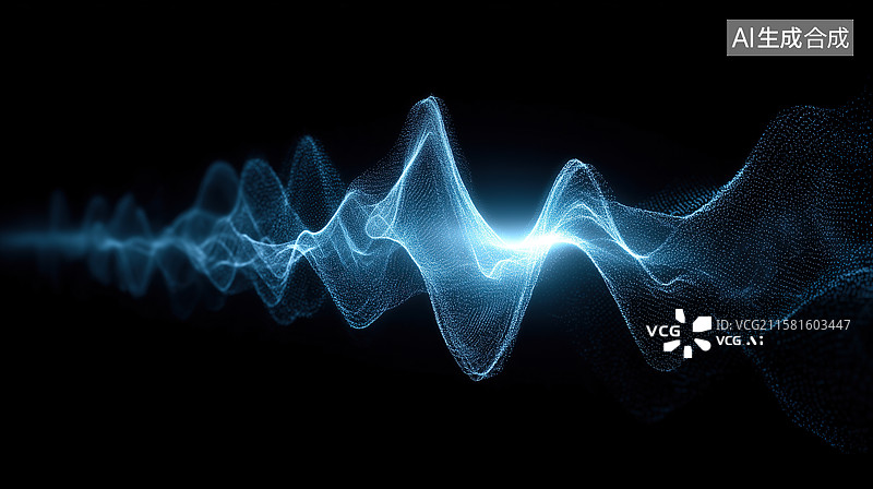 【AI数字艺术】声波频率抽象元素图片素材