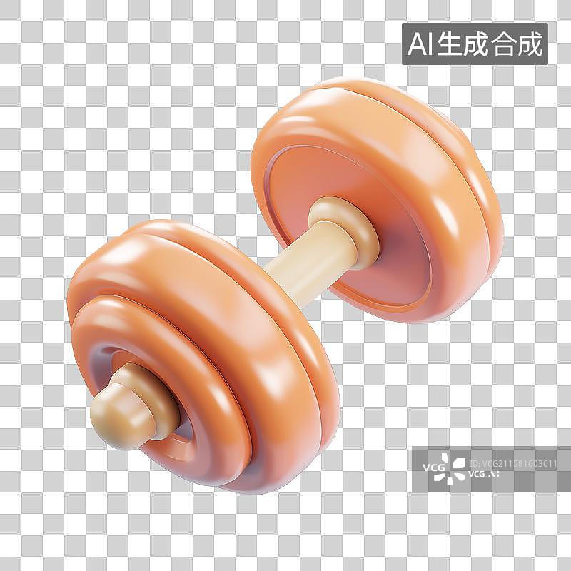 【AI数字艺术】3D风格哑铃元素图片素材