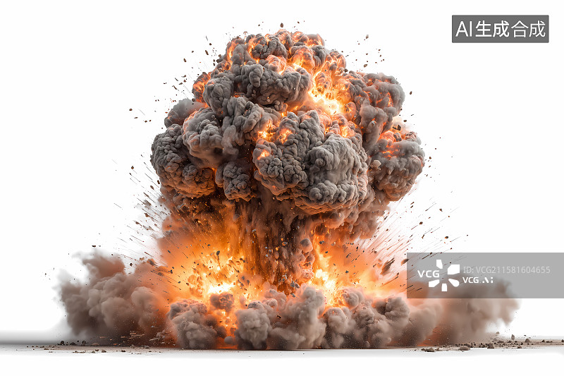 【AI数字艺术】爆炸火焰冲击力背景图图片素材