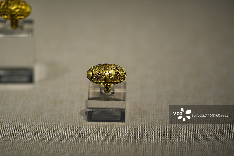 公元前15世纪 图章戒指 希腊国家博物馆图片素材