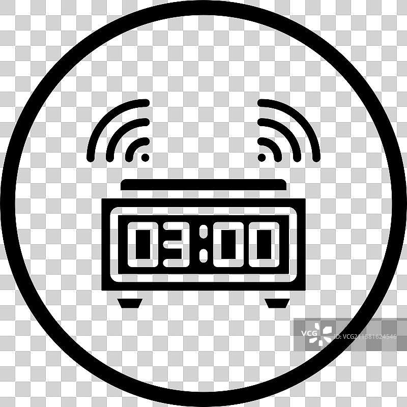 数字闹钟图标设计图片素材