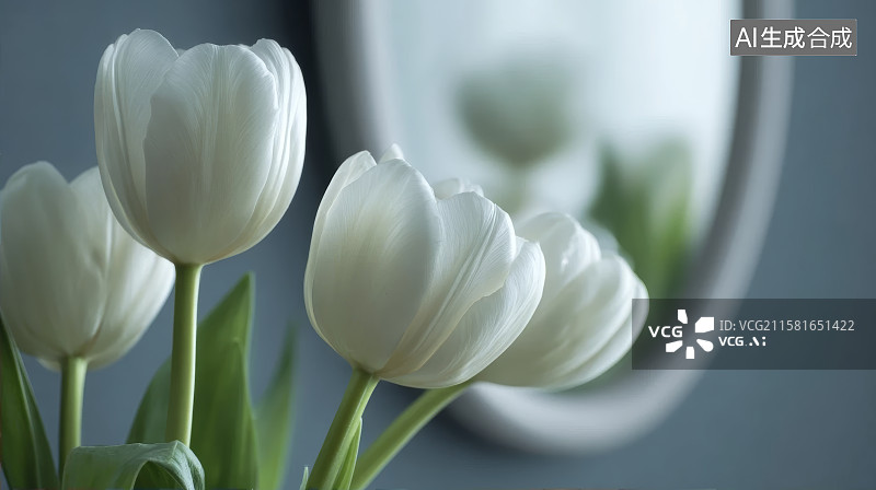 【AI数字艺术】浪漫场景，浪漫的郁金香花海图片素材