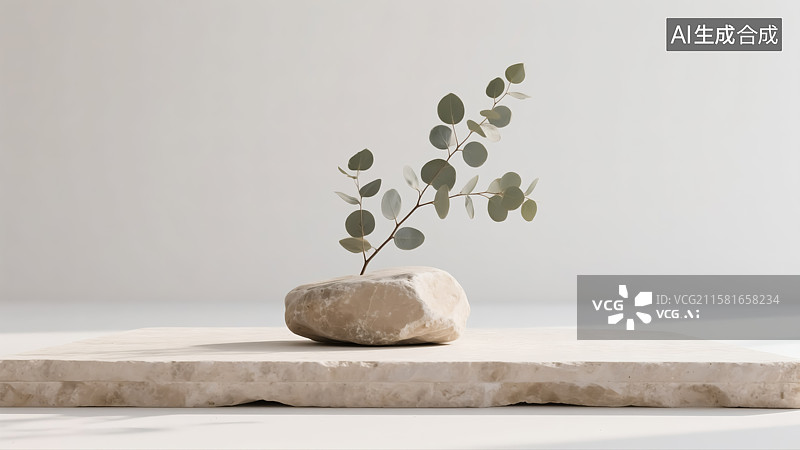 【AI数字艺术】尤加利枝叶静物图片素材