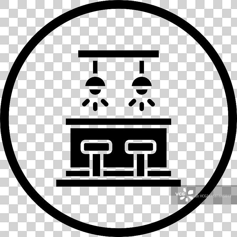 酒吧柜台图标设计图片素材