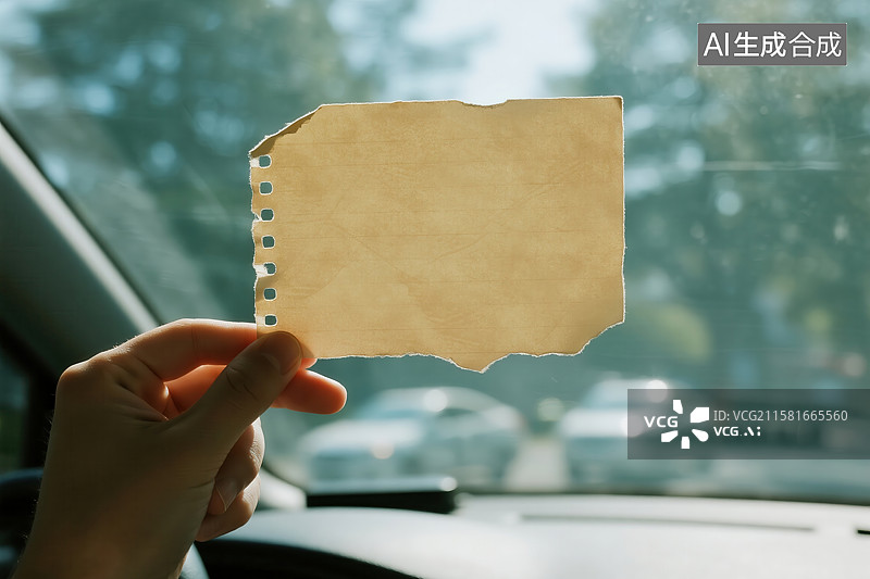 【AI数字艺术】车窗便签：留白叙事的日常瞬间图片素材
