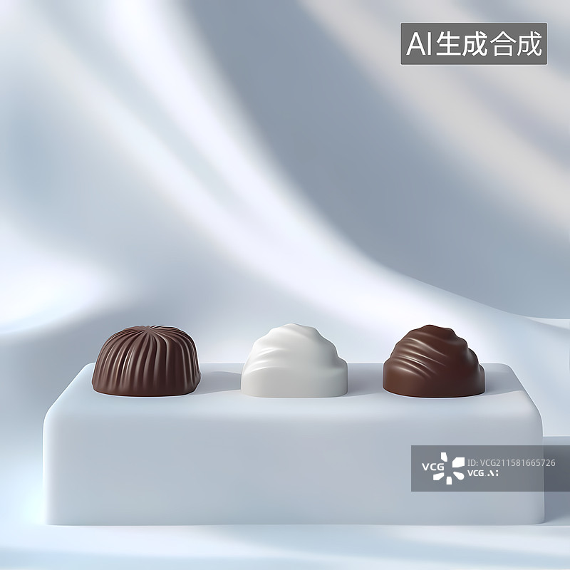 【AI数字艺术】卡通风格巧克力主题图标插图背景图片素材