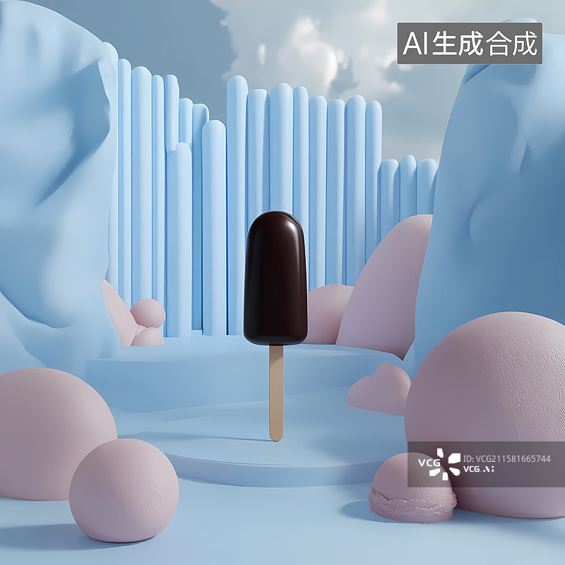【AI数字艺术】卡通风格巧克力主题图标插图背景图片素材