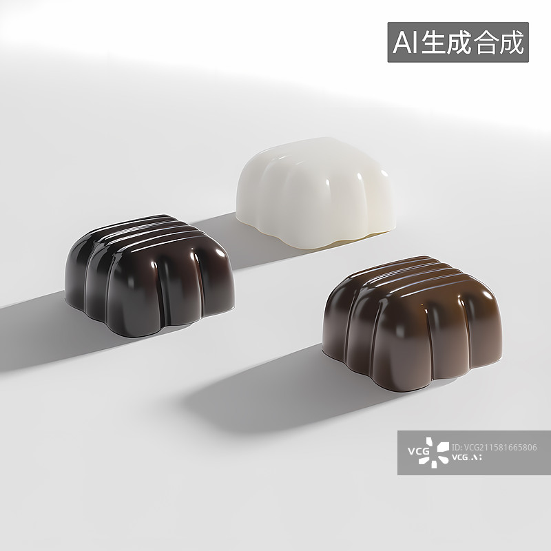 【AI数字艺术】卡通风格巧克力主题图标插图背景图片素材