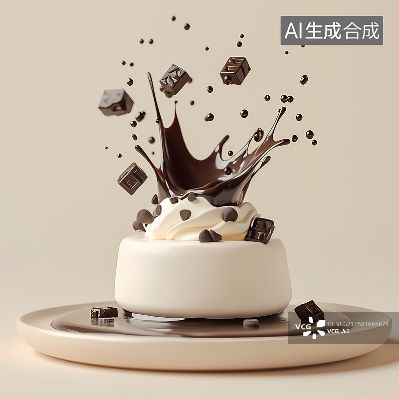 【AI数字艺术】卡通风格巧克力主题图标插图背景图片素材