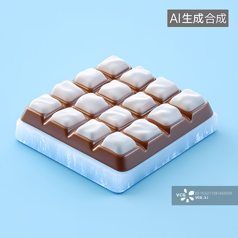 【AI数字艺术】卡通风格巧克力主题图标插图背景图片素材