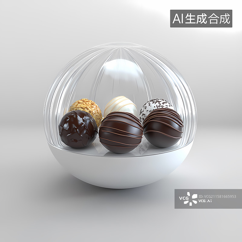 【AI数字艺术】卡通风格巧克力主题图标插图背景图片素材