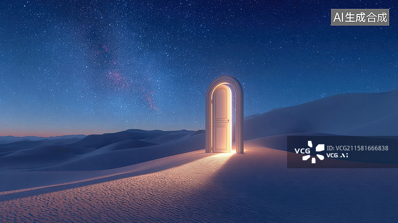 【AI数字艺术】宇宙之门通向新视野图片素材