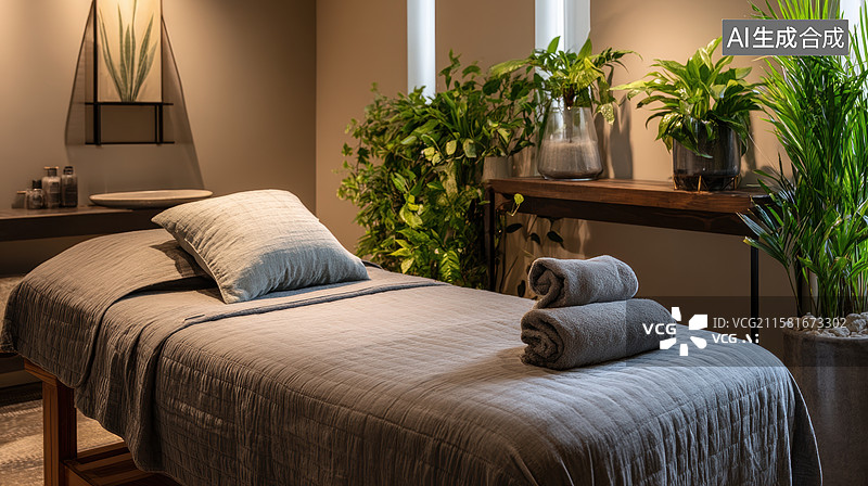 【AI数字艺术】宁静的按摩室布置图片素材