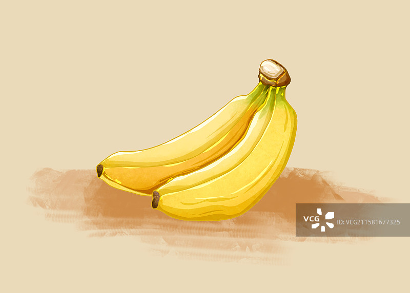 手绘水果插画香蕉图片素材