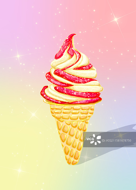 手绘饮品插画雪糕冰激凌图片素材