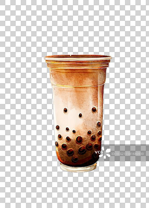 手绘插画夏日冷饮奶茶咖啡图片素材