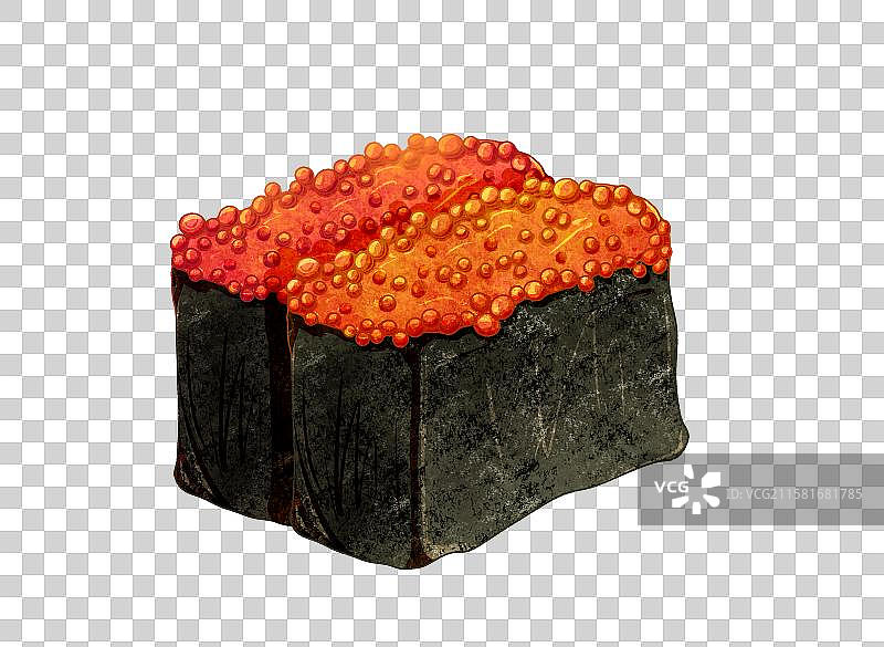 手绘美食插画日料军舰寿司图片素材