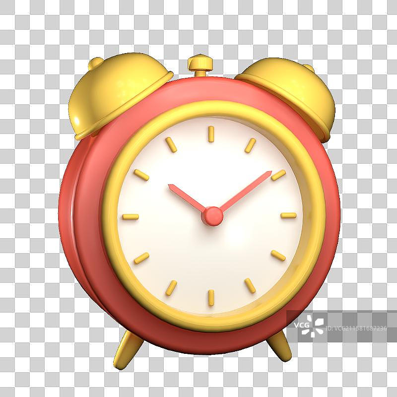 闹钟钟表时间秒杀促销3D可爱元素图片素材