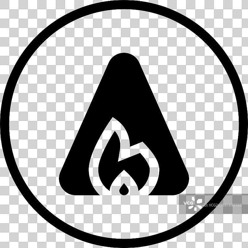 火灾警告图标设计图片素材