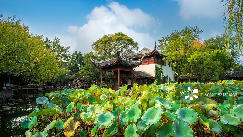 苏州拙政园园林景观图片素材