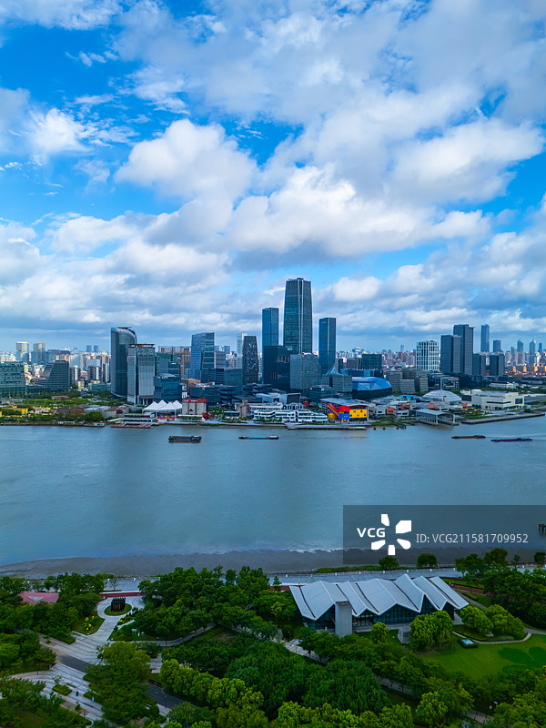 航拍上海徐汇西岸金融区图片素材