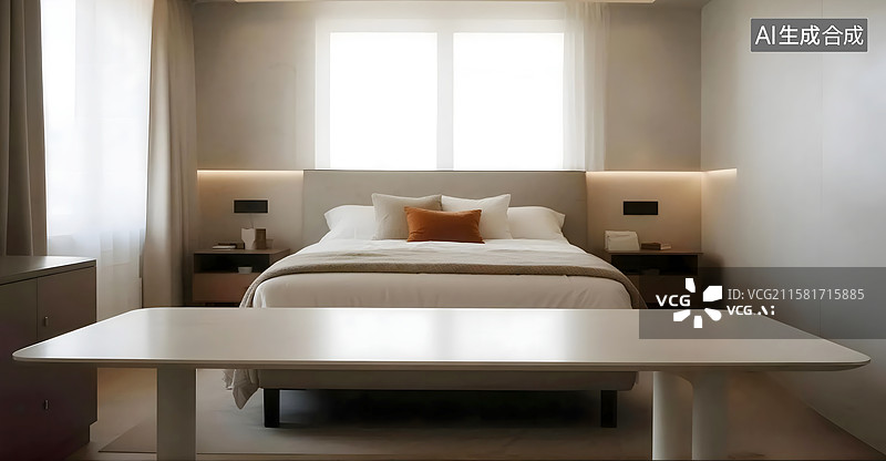 【AI数字艺术】AIGC：商务酒店宾馆客房住宅房间图片素材