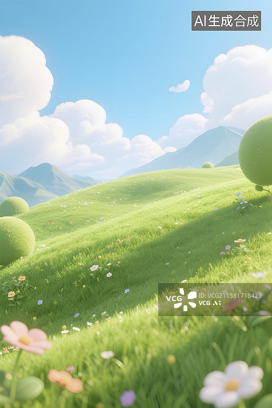 【AI数字艺术】清新可爱的户外自然风景图片素材