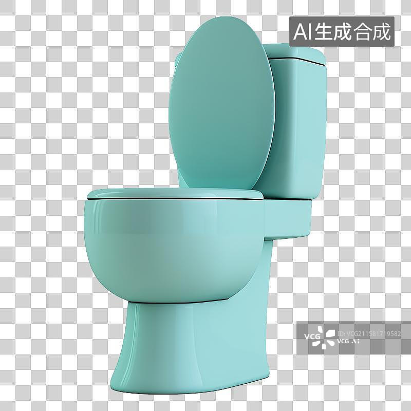 【AI数字艺术】3D风格马桶元素图片素材