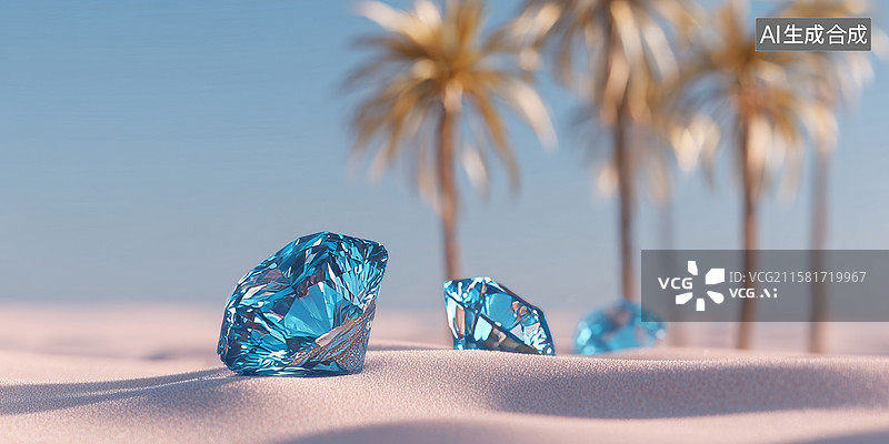 【AI数字艺术】宝石钻石素材背景图片素材