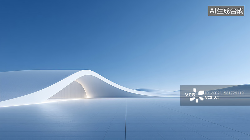 【AI数字艺术】建筑 空旷的场地 汽车背景图片素材