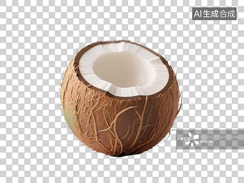 【AI数字艺术】清新海南椰子水玻璃杯现代饮料极简3D插画透明元素的抽象商业背景健康和生活方式宣传图片素材