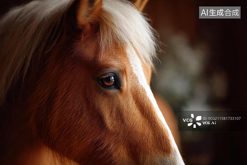 【AI数字艺术】美丽的马匹特写图片素材