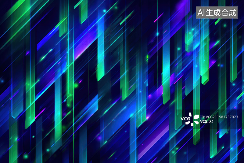 【AI数字艺术】芯片微观炫彩电路纹理特写图片素材