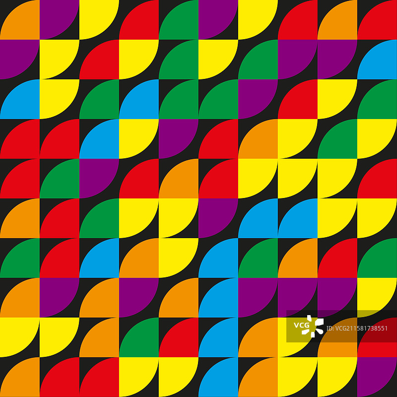 马赛克图标 彩色瓷砖符号 充满活力的图案图片素材