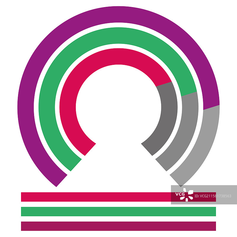 彩色圆形符号数据环形图标图片素材