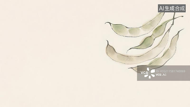 【AI数字艺术】水墨画右上图片素材