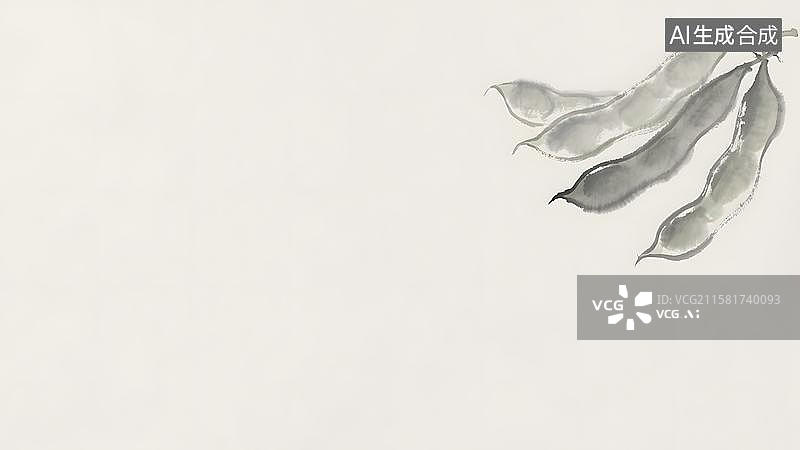 【AI数字艺术】水墨画右上图片素材
