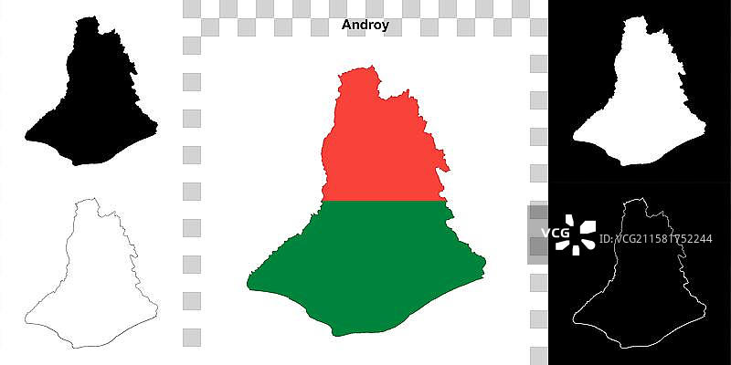 安德罗伊轮廓地图图片素材