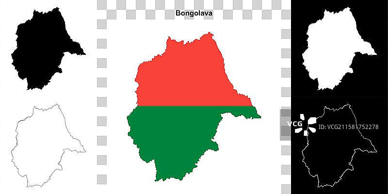 邦戈拉瓦轮廓地图图片素材