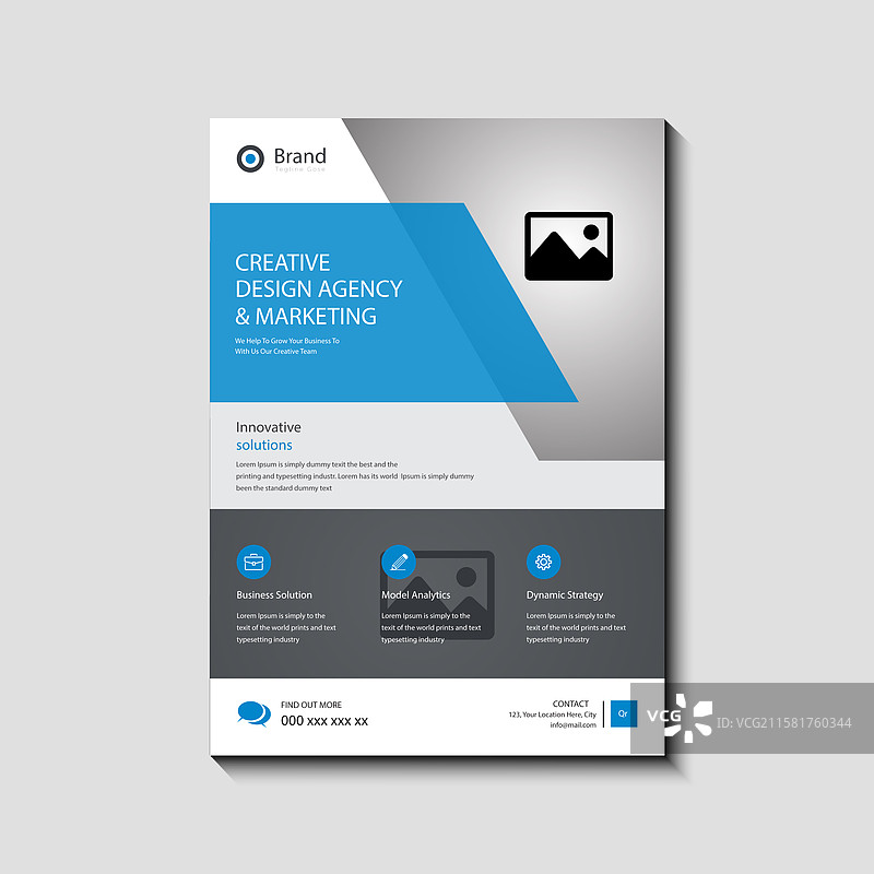 企业商务宣传单设计图片素材